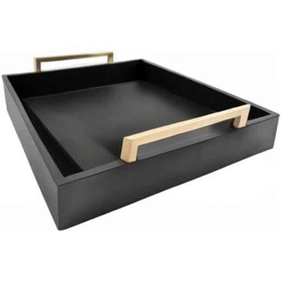 Decorative Coffee Table Tray - Ottoman Tray - Breakfast, Drinks, Liquor Serving - Picture 5 of 7